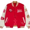 San Francisco 49ers Go Niners Red Letterman Jacket