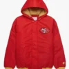 San Francisco 49ers Red Hooded Varsity Jacket