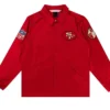 San Francisco 49ers Red Satin Windbreaker