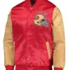 San Francisco 49ers Red and Gold Satin Varsity Jacket