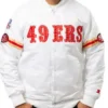 San Francisco 49ers Starter White Varsity Satin Jacket