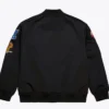 San Francisco 49ers Team Black Out Satin Jacket Back