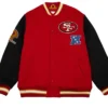 San Francisco 49ers Team Legacy Red Wool Varsity Jacket
