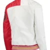 San Francisco 49ers White and Red Hometown Satin Jacket Back