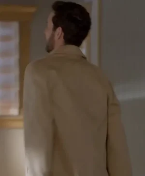 Shrinking S02 Brian Beige Cotton Coat Back