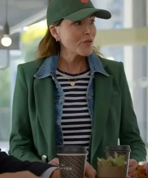 Shrinking S02 Christa Miller Green Blazer For Sale