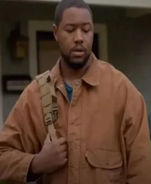 Shrinking S02 Luke Tennie Brown Cotton Jacket For Sale
