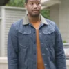 Shrinking Sean Blue Cotton Trucker Jacket