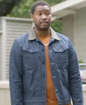 Shrinking Sean Blue Cotton Trucker Jacket