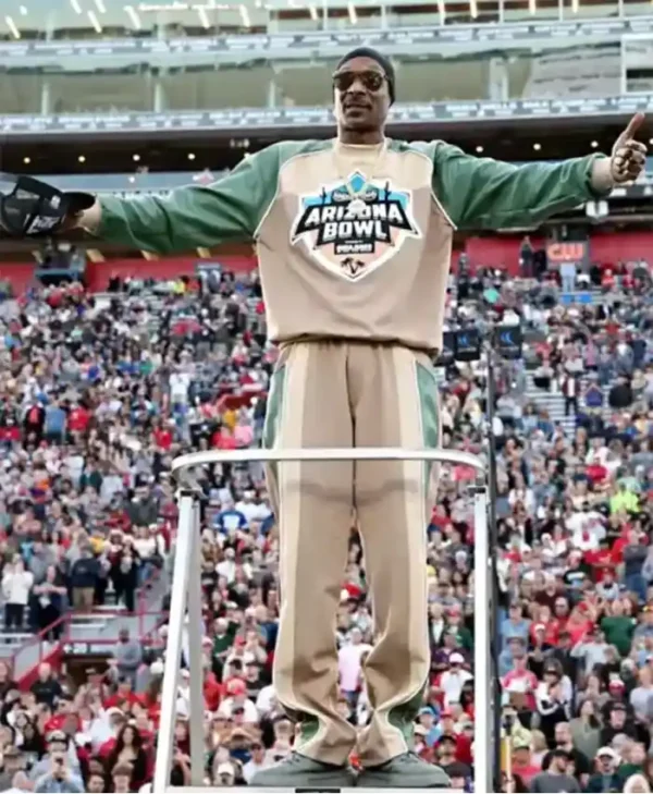 Snoop Dogg Arizona Bowl Halftime Show Beige And Green Tracksuit