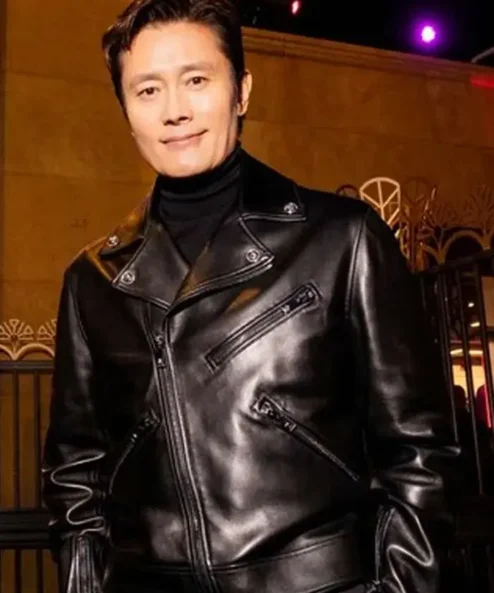 Squid Game S02 Lee Byung-hun Black Leather Jacket