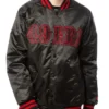 Starter San Francisco 49ers Black Satin Varsity Jacket