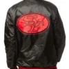 Starter San Francisco 49ers Black Satin Varsity Jacket Back