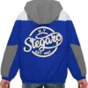 Stegaro Blue And Grey Zip Jacket