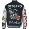 Stegaro Navy Blue And White Varsity Jacket