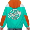 Stegaro Orange And Green zipper Jacket