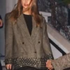 Taylor Swift Crystal Cage Brown Blazer