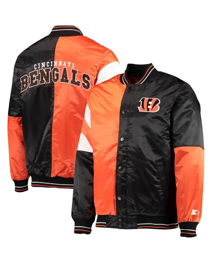Team Cincinnati Bengals Starter Satin Varsity Jacket