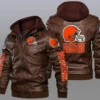 Team Cleveland Browns Leather Jacket