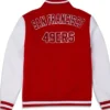 Team San Francisco 49ers 3rd Down Varsity Jacket Back