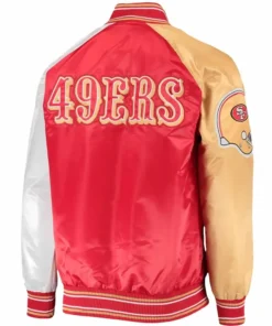 Team San Francisco 49ers The Reliever Scarlet Jacket Back