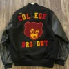 The College Dropout Kanye West Black Varsity Jacket