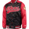 The Tradition II San Francisco 49ers Black and Red Satin Jacket