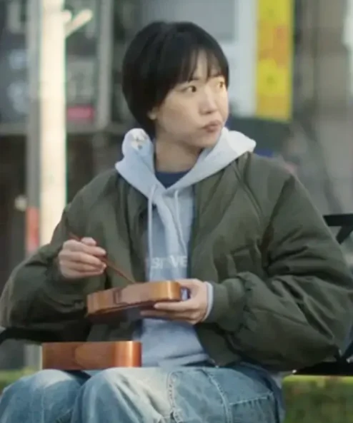 The Trunk S01 Si-Jeong Green Bomber Jacket For Sale