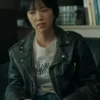 The Trunk Si-Jeong Black Biker Leather Jacket