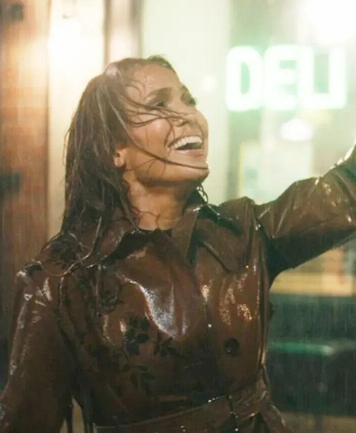 This Is Me Now 2024 Jennifer Lopez Brown Trench Coat
