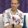 Today Show Ryan Reynolds Floral White Shirt