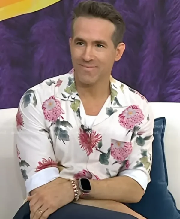 Today Show Ryan Reynolds Floral White Shirt