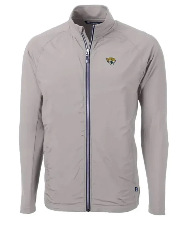 Valerie Jacksonville Jaguars Grey Full-Zip Jacket