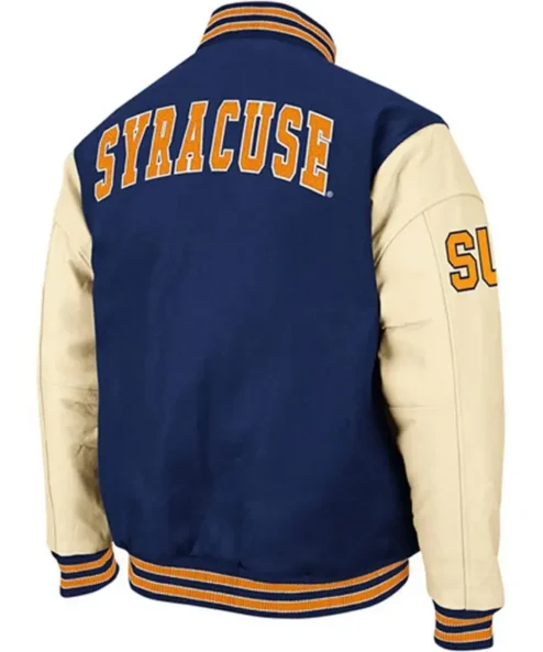 Varsity Syracuse S Letterman Jacket Back