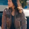 Virgin River S06 Kaia Bryant Grey Bomber Jacket