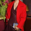 WALLIS DAY Red Wool Coat For Sale