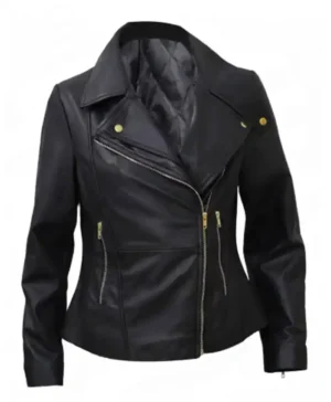 Women Slim Fit Biker Style Jacket