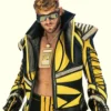 WrestleMania 38 Logan Paul Black and Yellow Leather Jacket
