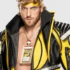 WrestleMania 38 Logan Paul Black and Yellow Leather Jacket For Men