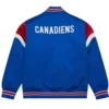 Aileen Montreal Canadiens Heavyweight Royal Satin Varsity Jacket For Men