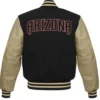 Arizona Diamondbacks Black Wool Full Snap Varsity Jacket Back