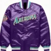 Arizona Diamondbacks Purple Starter Satin Varsity Jacket