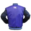 Arizona Diamondbacks Purple and Black Varsity Jacket Back