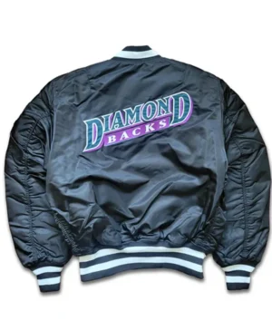 Arizona Diamondbacks Satin Ma-1 Bomber Jacket Bac