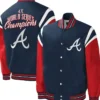 Atlanta Braves Championship Blue And Red Varsity Jacket