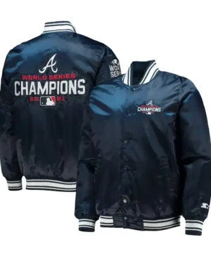 Atlanta Braves Championship Navy Blue Varsity Jacket