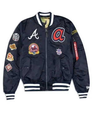 Atlanta Braves Ma-1 Navy Blue Bomber Jacket