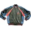 Atlanta Braves Zipper Vintage Leather Bomber Jacket