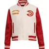Atlanta Hawks Red And White Wool Varsity Jacket