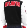 Atlanta Hawks ribb Clasic black and white Varisty Jacket